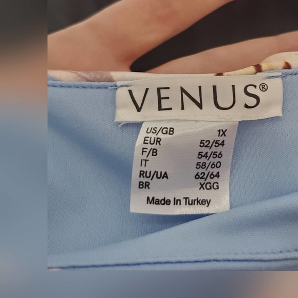 Women's Light Blue Scuba Kimono Style Dress - Picture 7 of 7